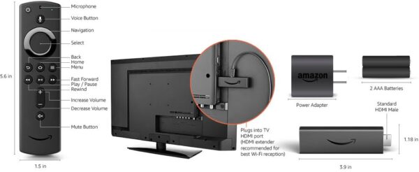 جهاز Amazon Fire TV Stick 4K (توصيل مجاني)